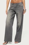 EDIKTED Raelynn Washed Low Rise Baggy Jeans