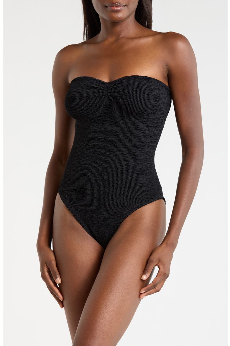 Brooke Strapless One-Piece Swimsuit, Main, color, BLACK
