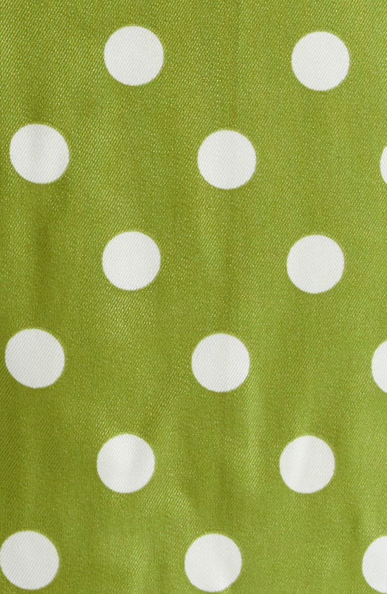 Cinq à Sept Camille Polka Dot Midi Dress, Alternate, color, Pickle/ Ivory