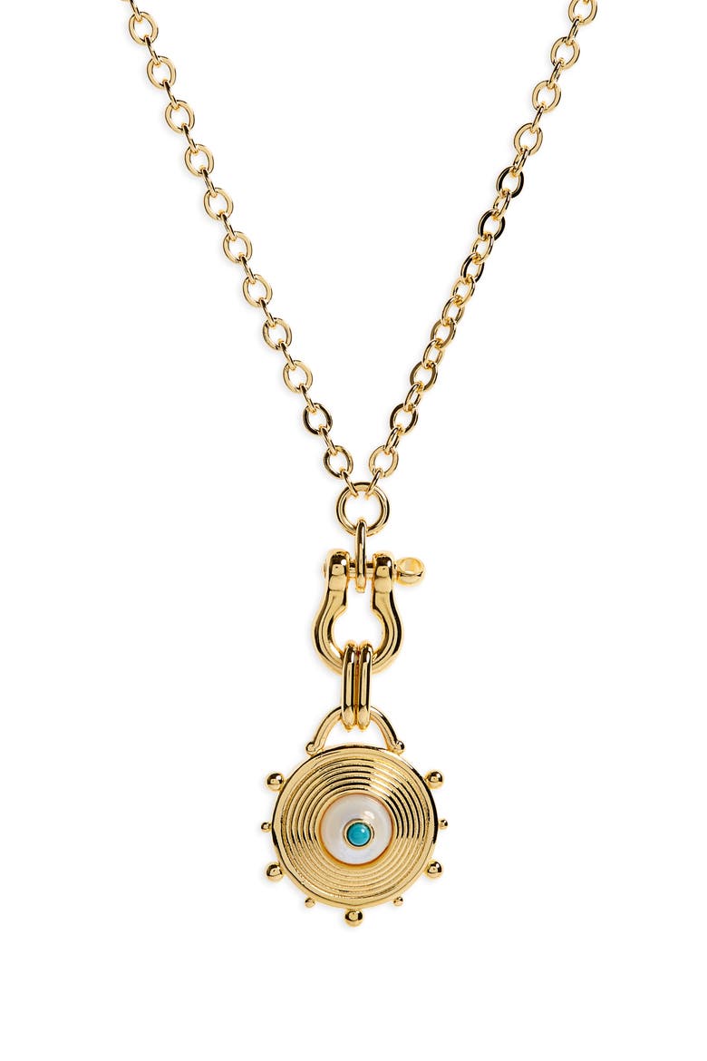 Helm Pendant Necklace, Alternate, color, GOLD/ PEARL