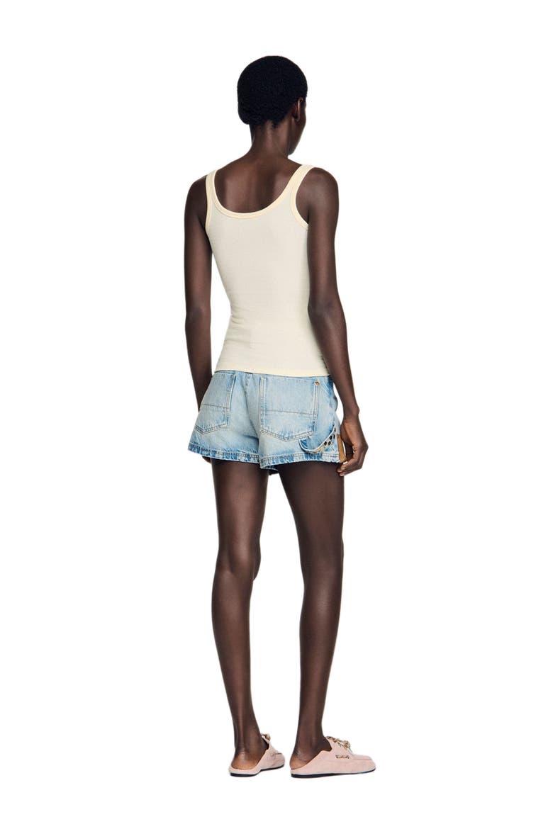 Ribbed vest top, Alternate, color, Light yellow