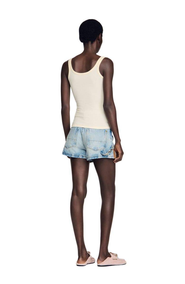 SANDRO Ribbed vest top, Alternate, color, Light Yellow