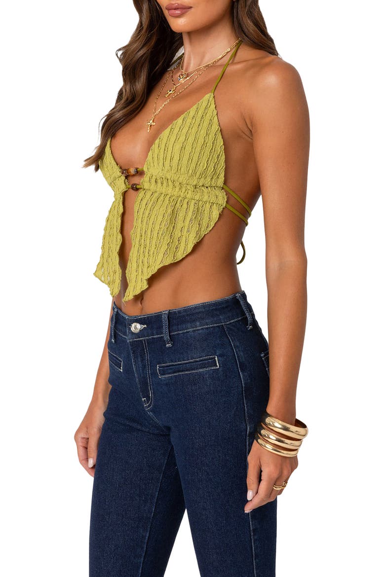 Anaya Open Back Hater Top, Alternate, color, GREEN