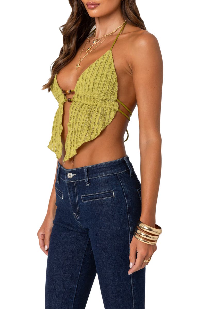 EDIKTED Anaya Open Back Hater Top, Alternate, color, Green