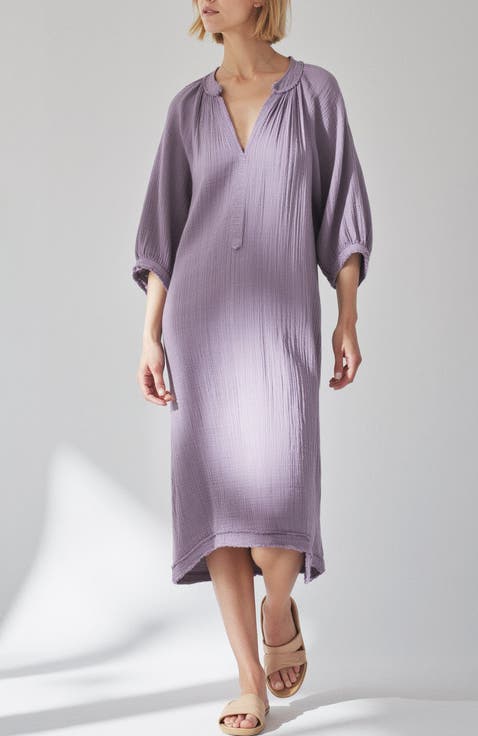 Gauze Dress with Pockets