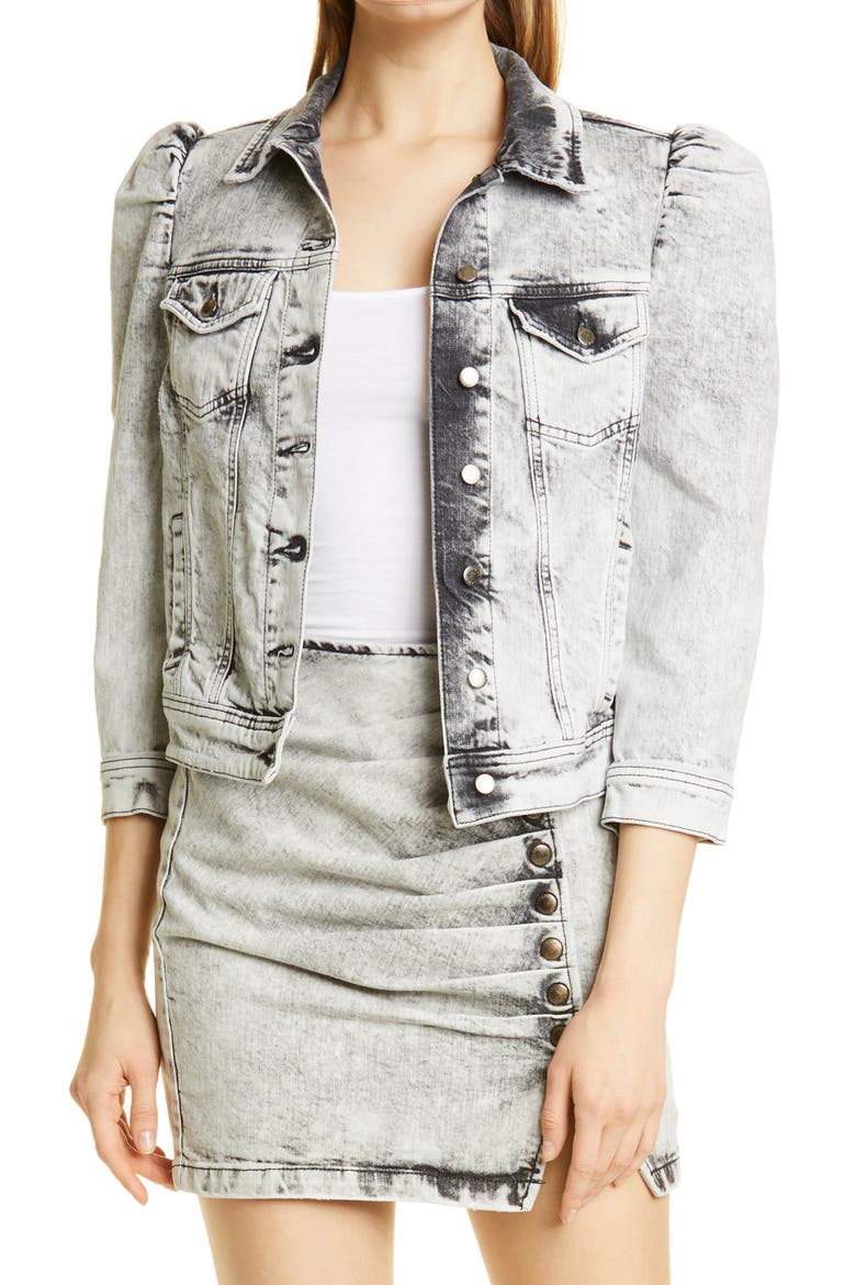 Ada Denim Jacket, Main, color, LIGHT ACID GREY