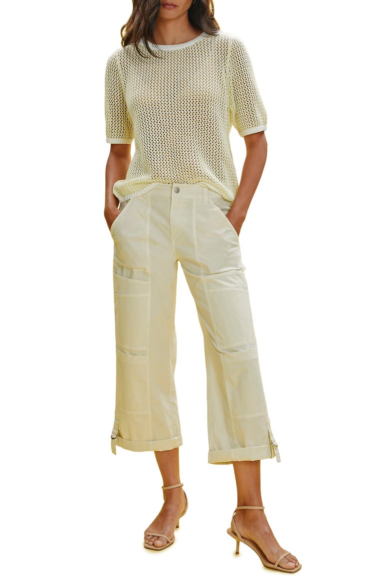 Angels Stretch Cotton Cargo Pants, Alternate, color, WASHED LEMON YELLOW