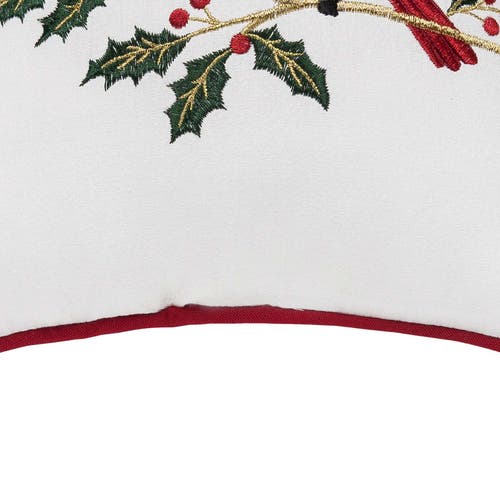 C & F Home C&f Home Cardinal Holly Pillow In White