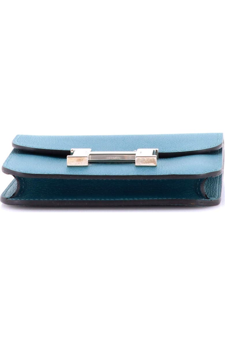 Pre-Owned Hermes Constance Slim Wallet Evercolor, Alternate, color, Vert Bosphore