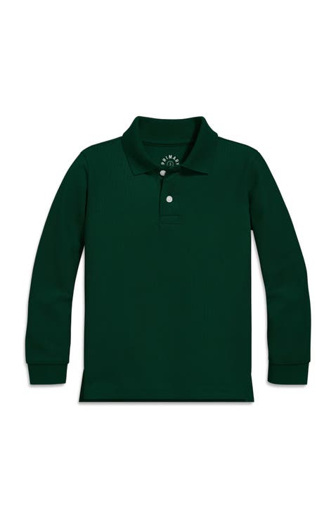 Long Sleeve Pique Polo (Toddler, Little Kid, & Big Kid)