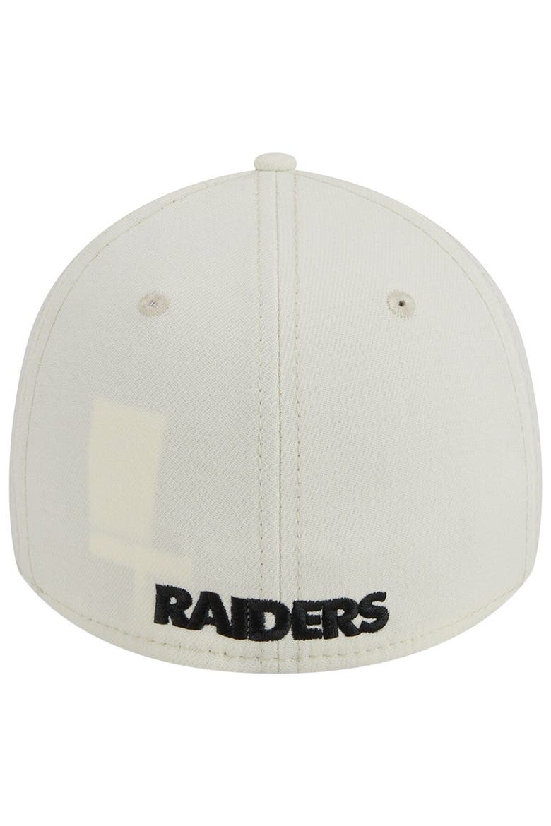 Men's New Era Cream Las Vegas Raiders Classic 39THIRTY Flex Hat, Alternate, color, Cream