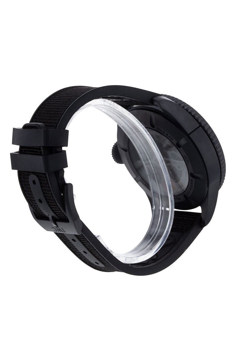 Watchfinder & Co. IWC Preowned 2021 Pilot's Timezoner IW395505 Automatic Rubber & Textile Strap Watch, 46mm, Alternate, color, Black