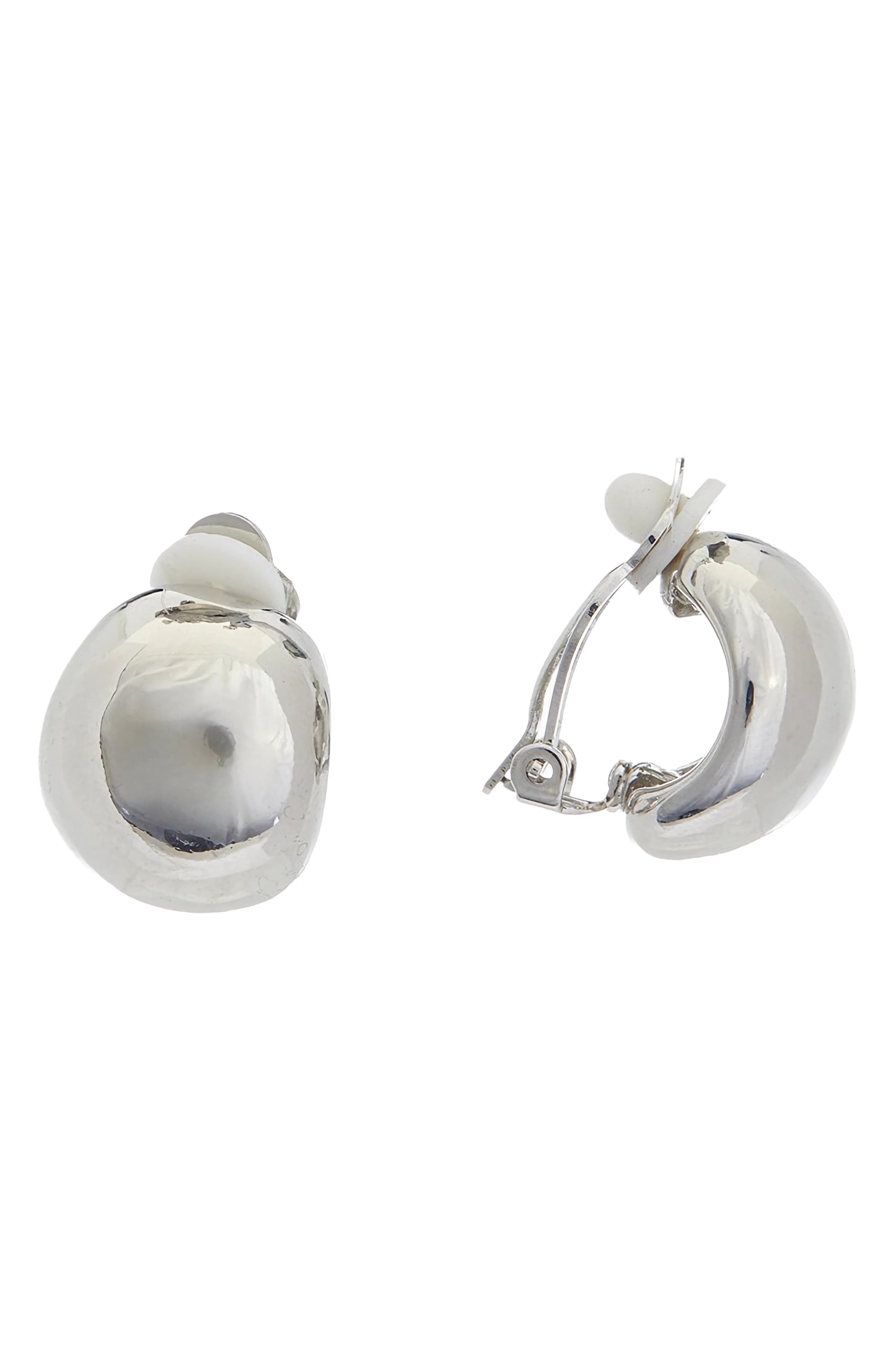 Juvell Huggie Hoop Clip-On Earrings