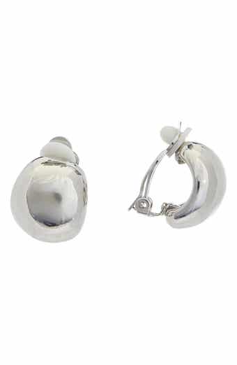 Juvell Huggie Hoop Clip-On Earrings