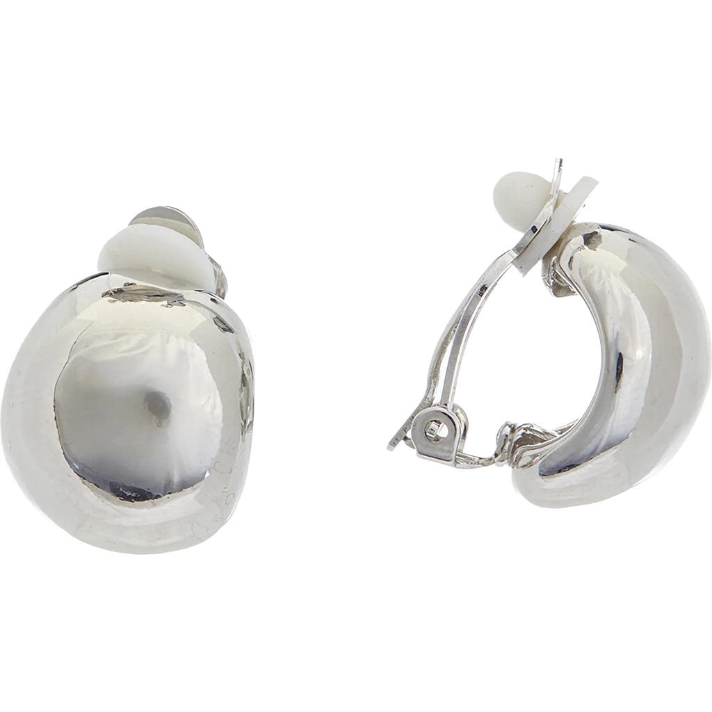 Juvell Huggie Hoop Clip-on Earrings In Brown