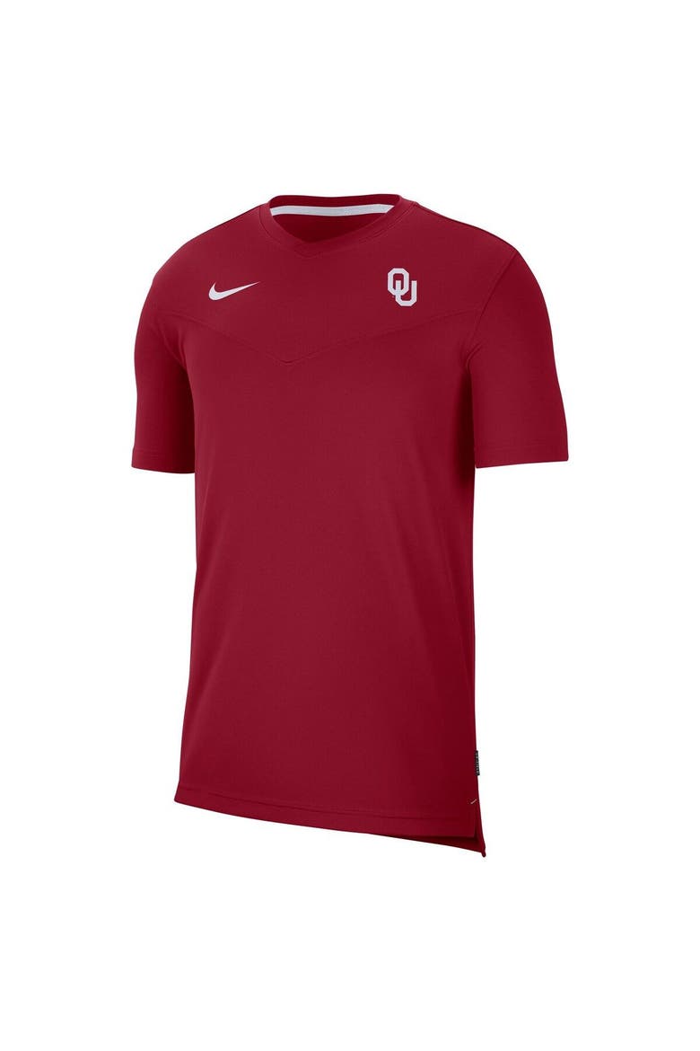 Men's Nike Crimson Oklahoma Sooners 2022 Coaches UV Performance T-Shirt, Alternate, color, Crimson