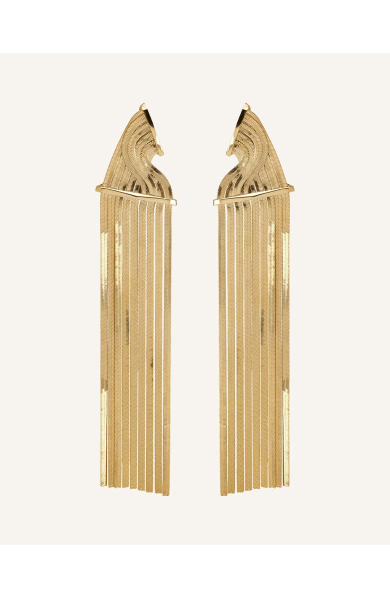 Lanvin Chain Earrings, Main, color, Gold