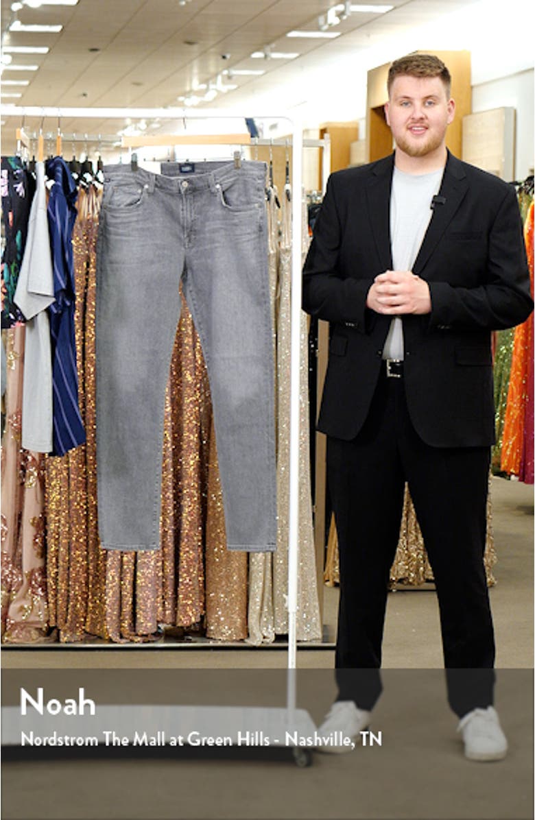 London Slim Tapered Leg Stretch Jeans, sales video thumbnail