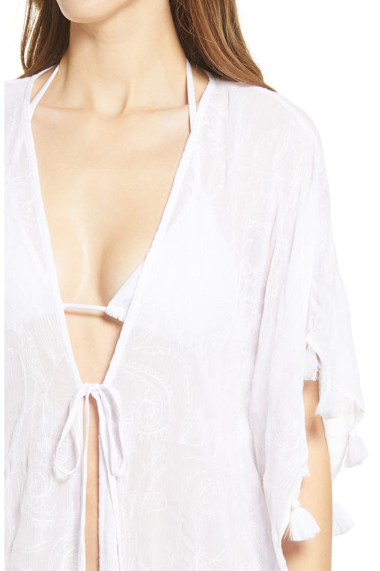 Scheena Tassel Midi Cover-Up, Alternate, color, RESORT WHITE
