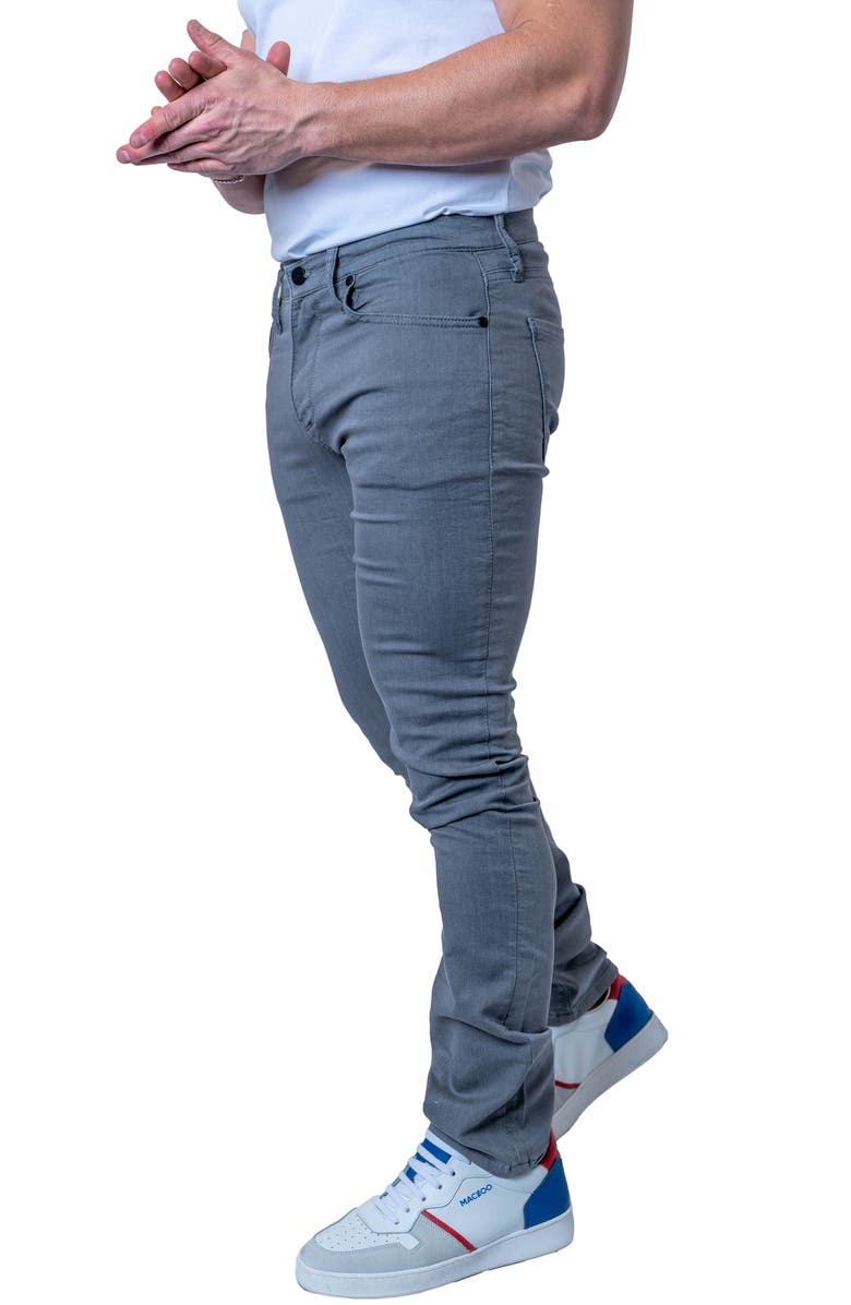 Maceoo Athletic Fit Stretch Jeans, Alternate, color, Grey