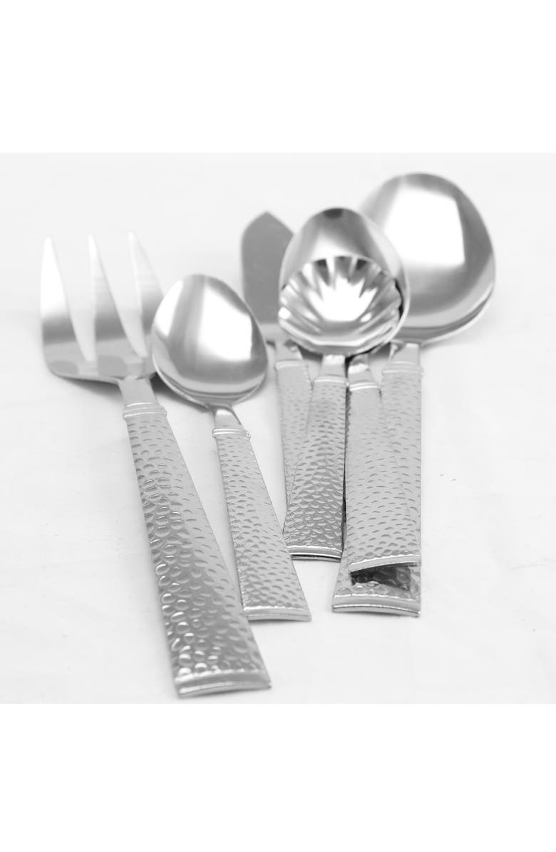 Gibson Home Prato 45 Piece Flatware Set, Alternate, color, Metallic Silver