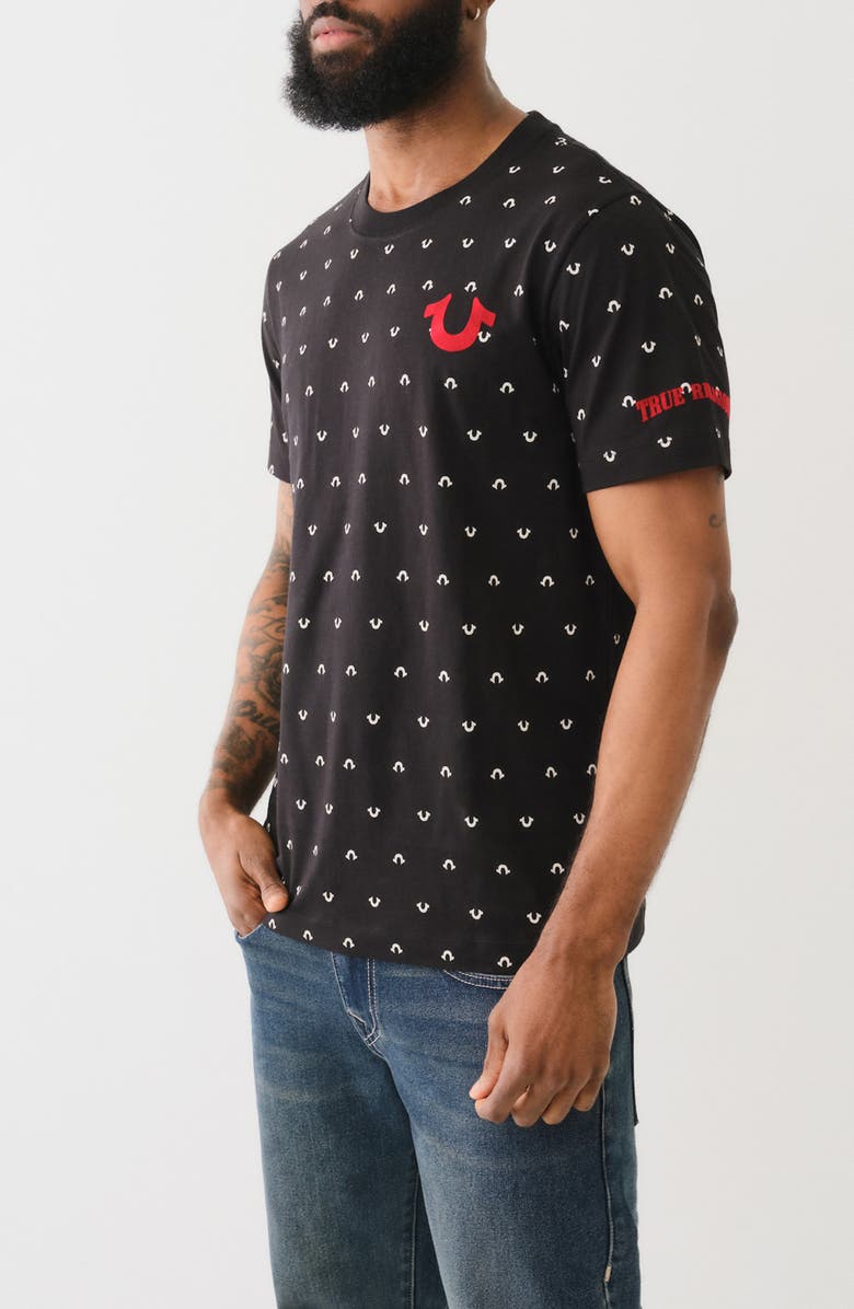 True Religion Mini Horse Shoe Cotton Graphic T-Shirt, Alternate, color,