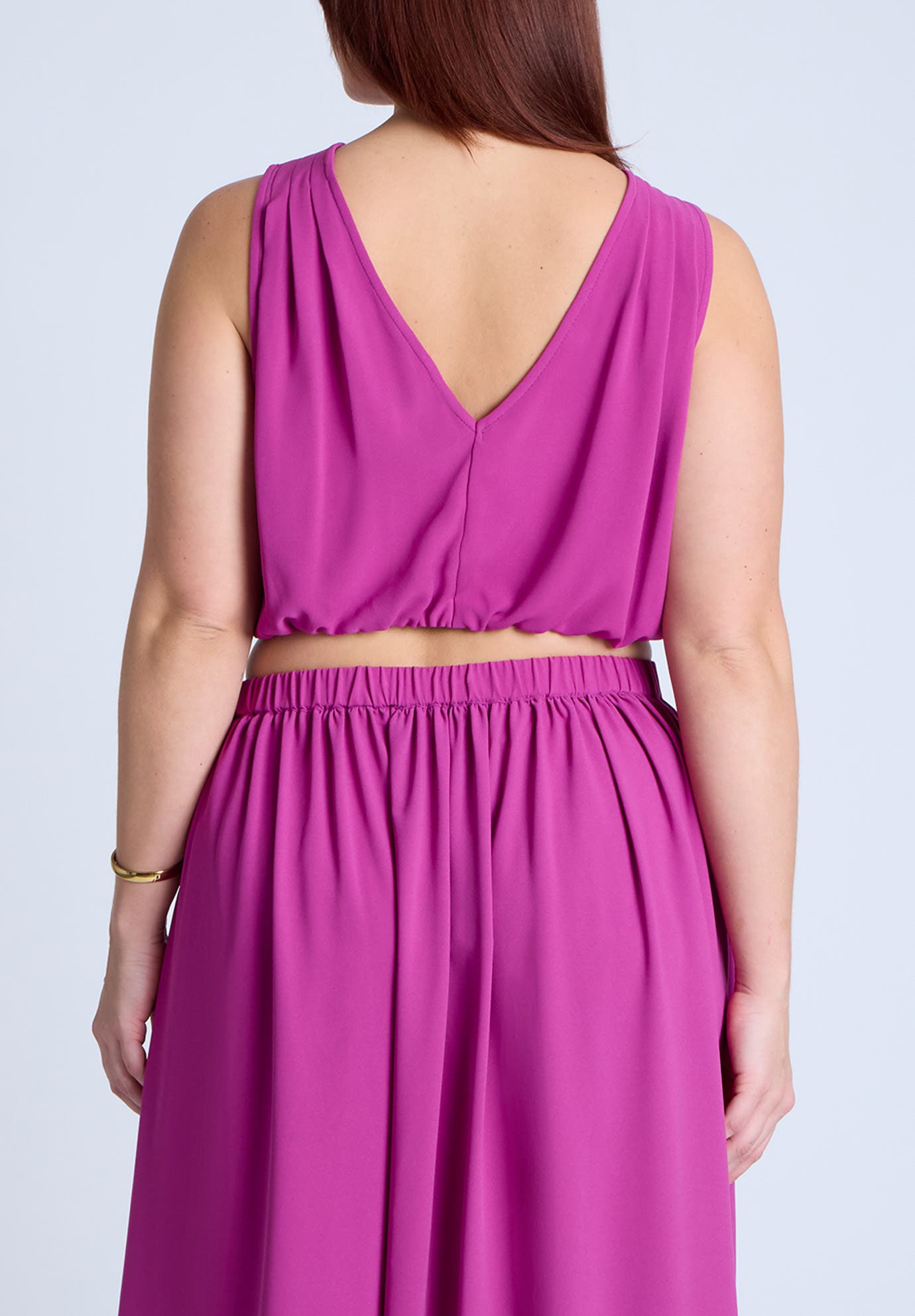 Shirred Wrap Crop Top - image 2