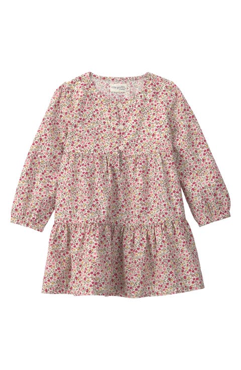 Kids' Floral Tiered Organic Cotton Dress