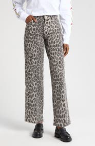 Damson Madder Drew Leopard Print Jeans