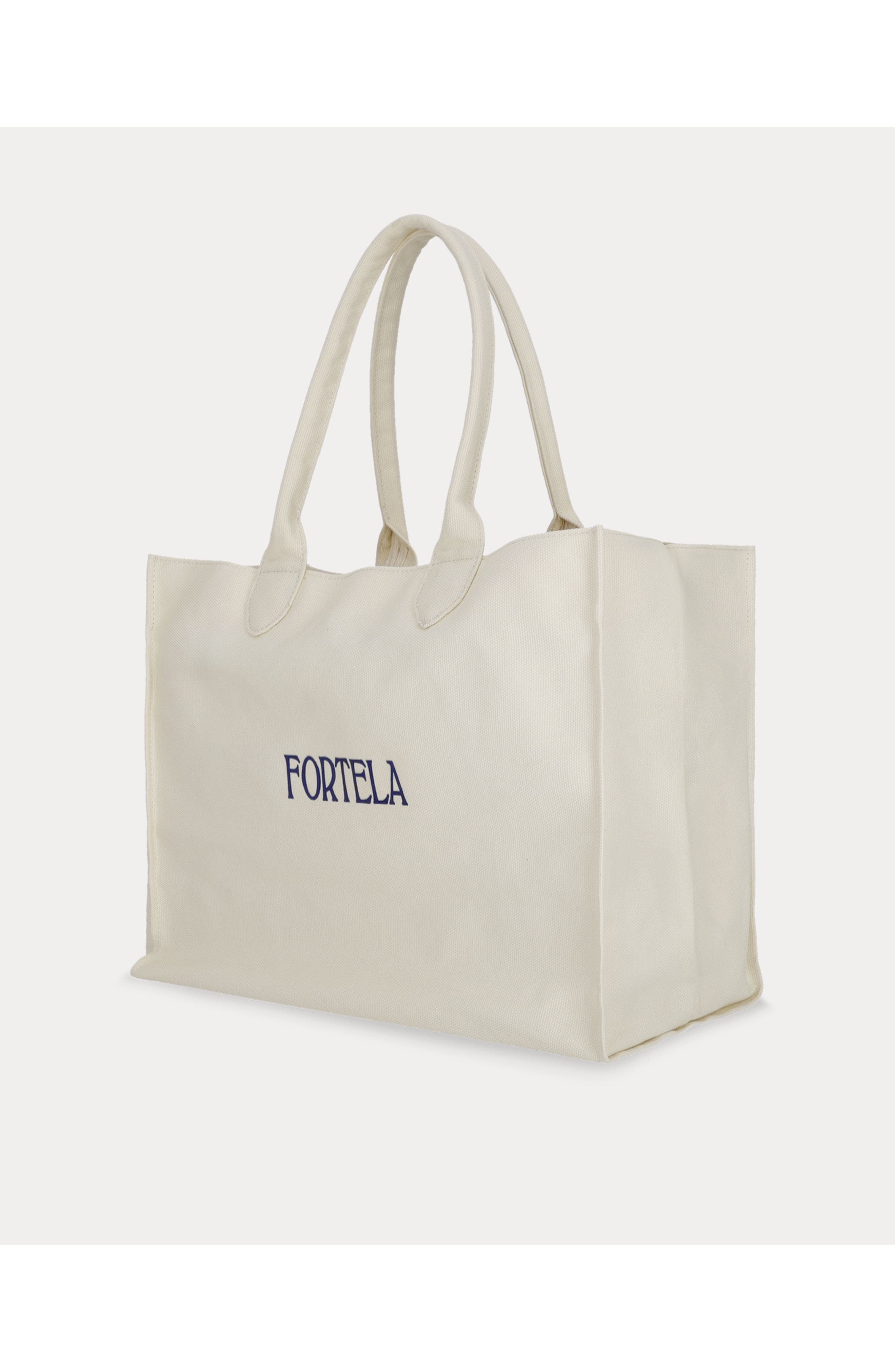 Fortela Rookbag Cotton Logo Handbag, Alternate, color, White