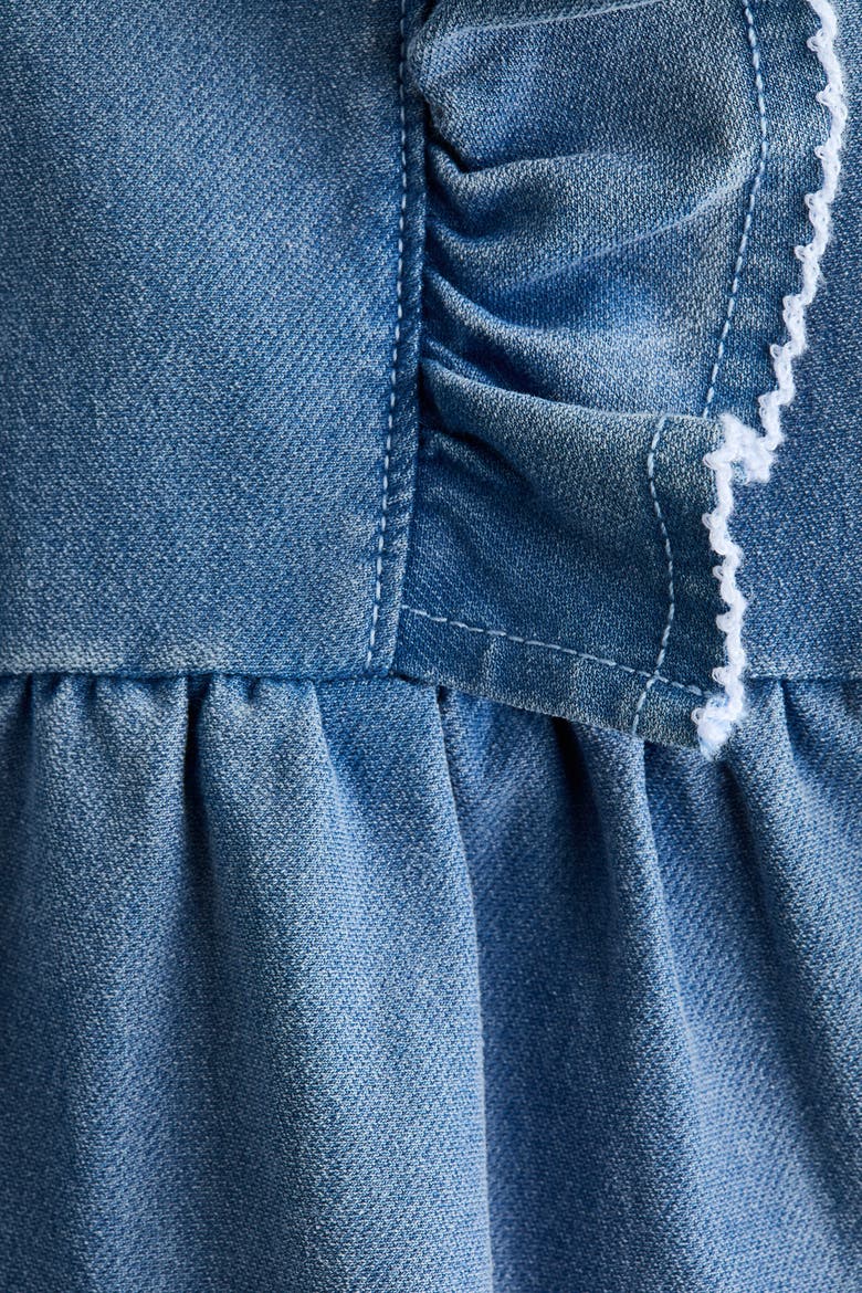 Flounced Sweatshirt Dress, Alternate, color, Denim blue