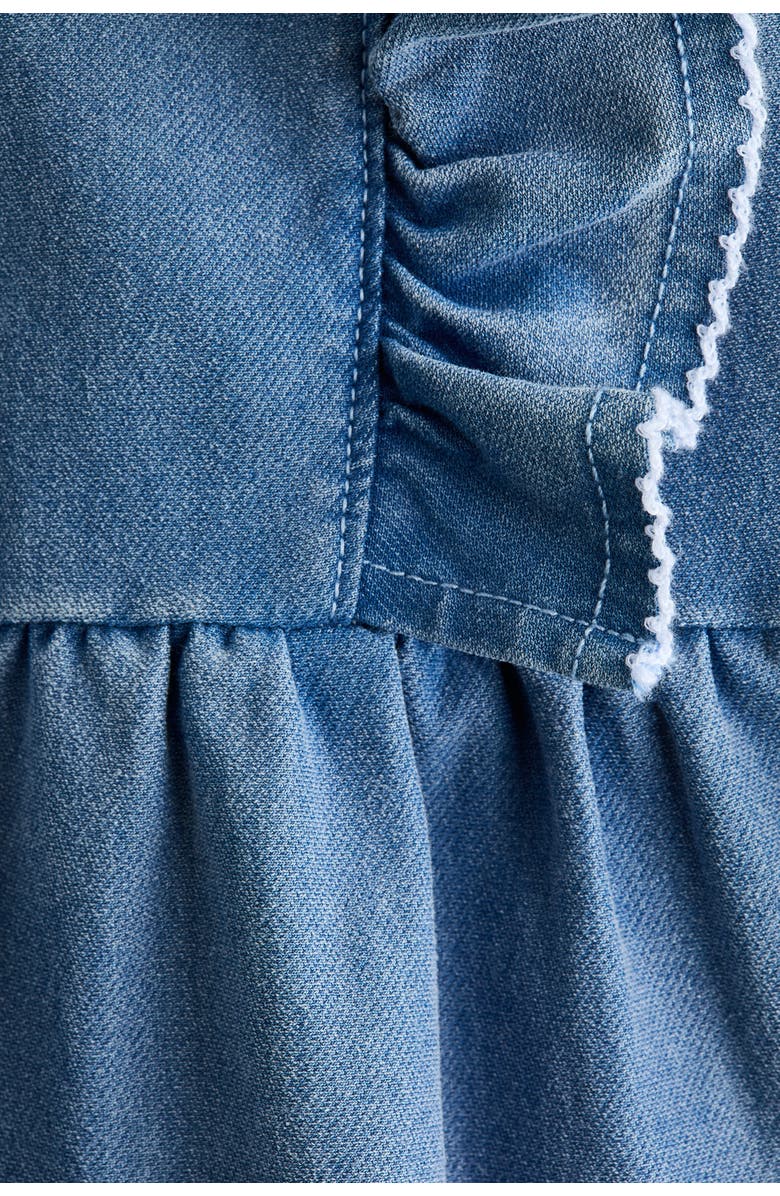 H&M Flounced Sweatshirt Dress, Alternate, color, Denim Blue