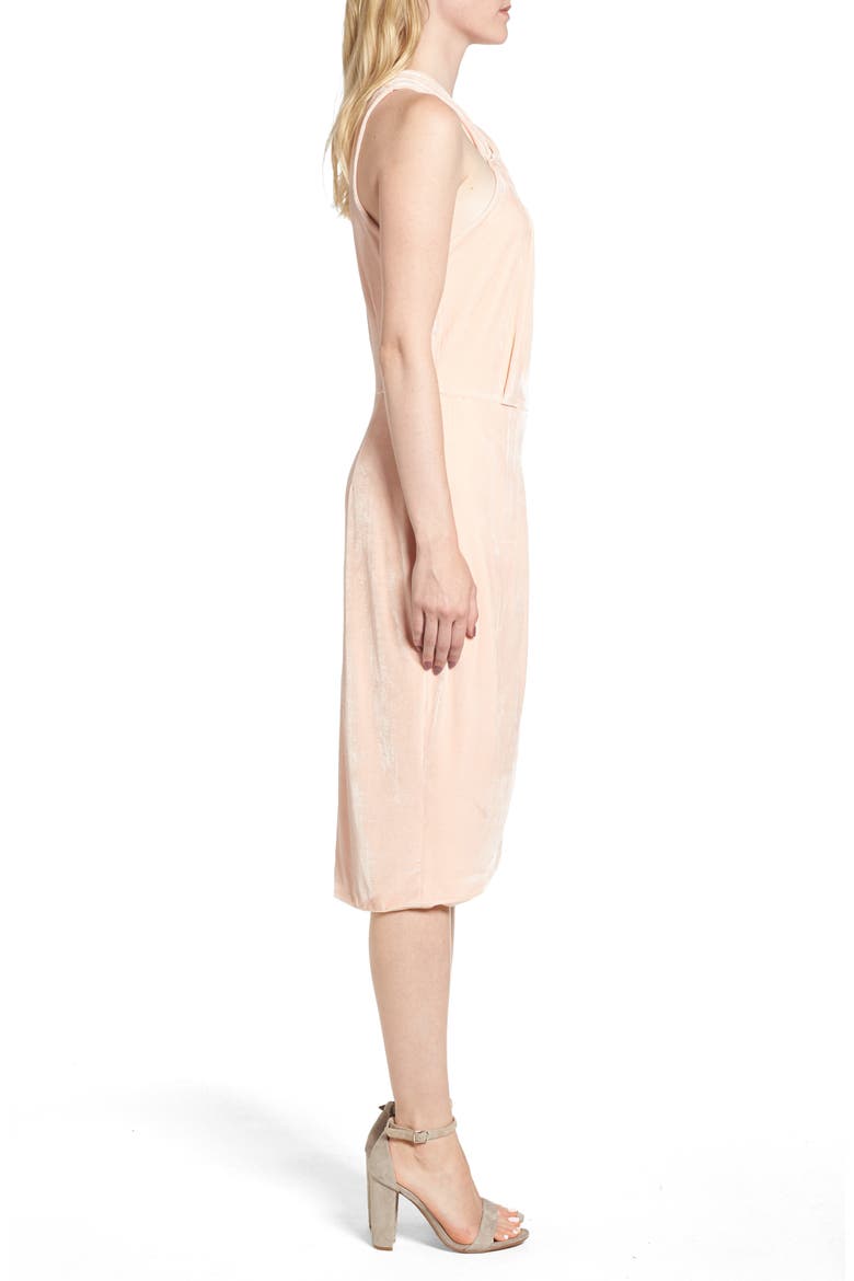Wales Velvet Halter Dress, Alternate, color, ROSE SMOKE