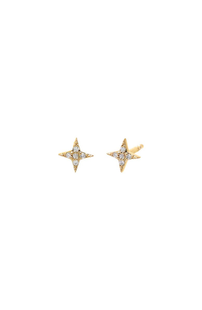 BY ADINA EDEN Diamond Set Starburst Stud Earring 14K, Main, color, 14K Gold