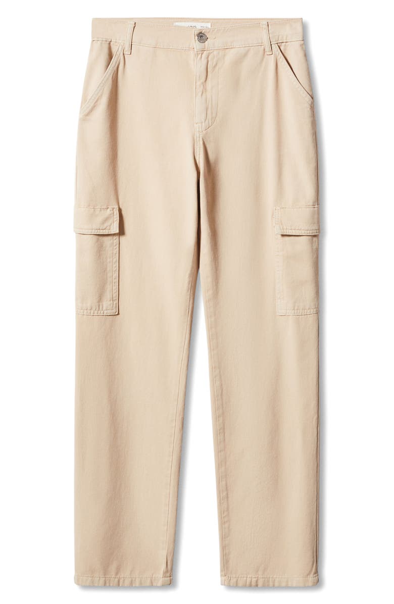 MANGO Straight Leg Cargo Jeans, Alternate, color, 