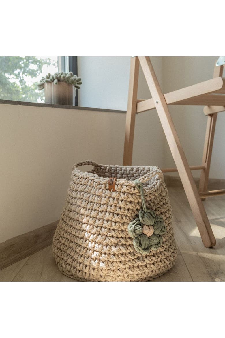 Toy Nursery Storage Basket Basic Recycled, Alternate, color, Beige Cord