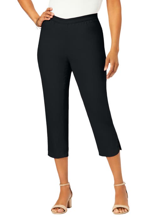 Stretch Denim Crop Jeggings (Plus)