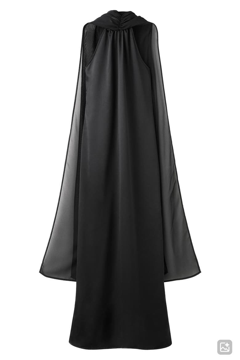 Satin Halter Dress, Alternate, color, BLACK