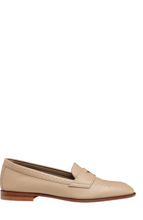 Women's tumbled leather penny loafer