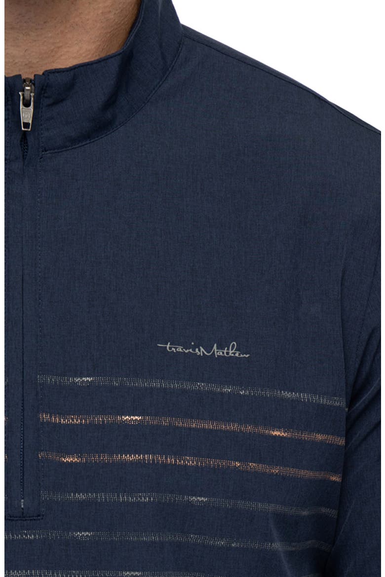 Some Beach Stretch Half Zip Pullover, Alternate, color, DRESS BLUES