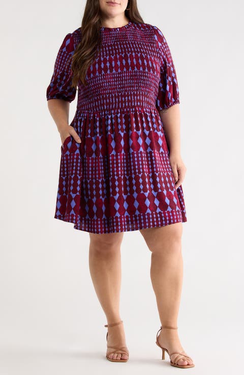 Ramsay Smocked Dress (Plus)