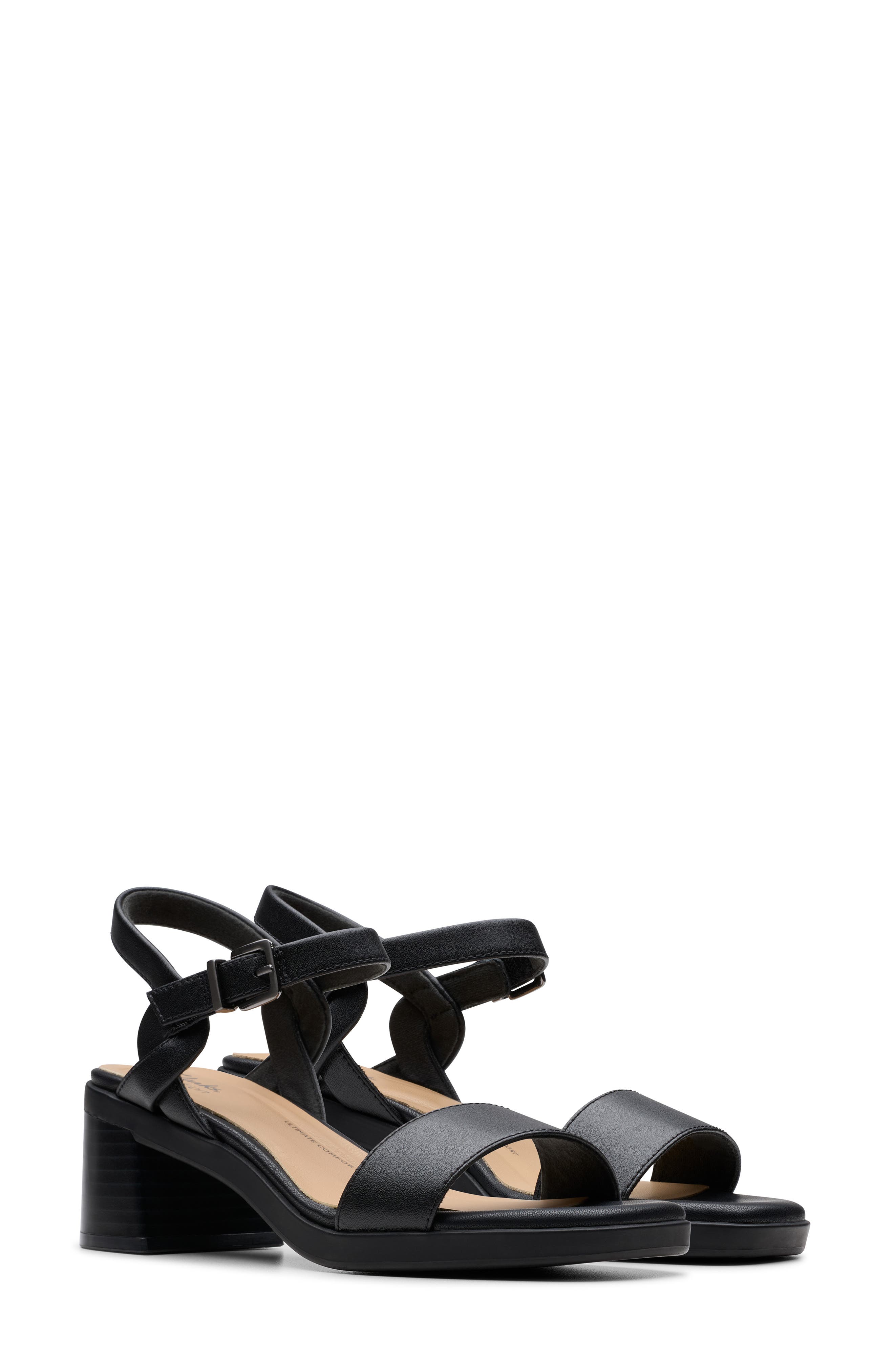 Clarks<sup>®</sup> Jaylan Ray Sandal, Alternate, color, Black Leather