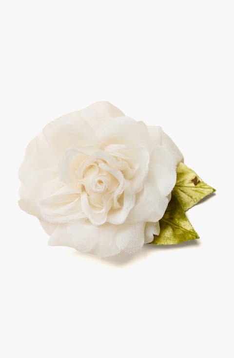 The White Rose Floral Brooch