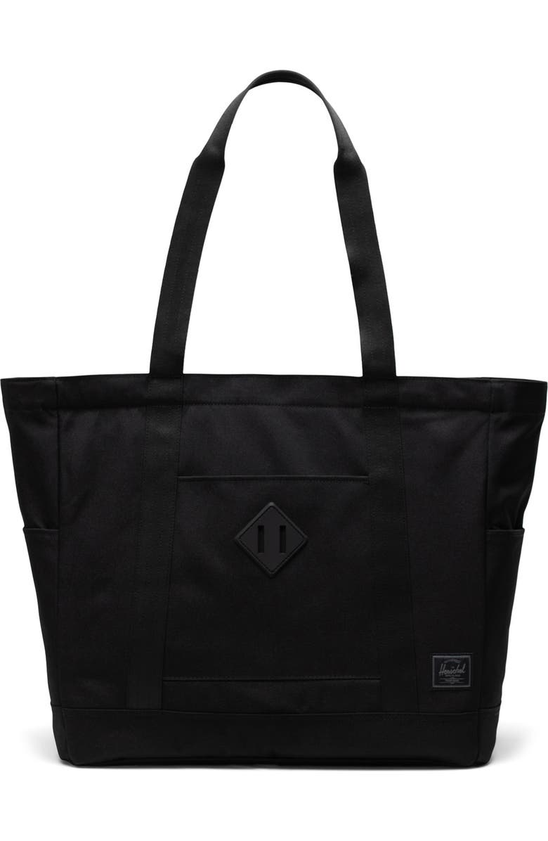 Herschel Supply Co. Heritage Recycled Twill Tote, Main, color, Black Tonal