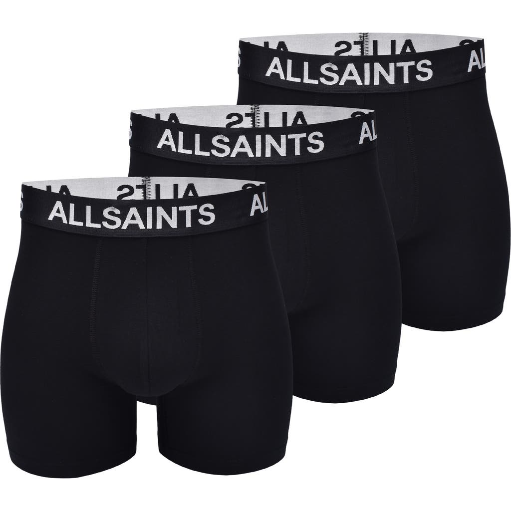 AllSaints 3-Pack 5-Inch Contour Pouch Boxer Briefs in Black  product