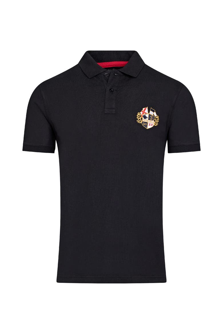 Crest Polo Shirt, Alternate, color, Black