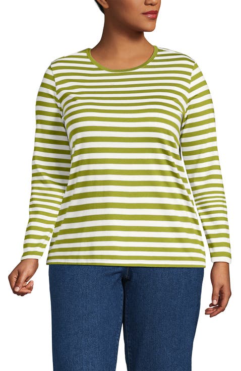 Relaxed Supima Cotton Long Sleeve Crew Neck T-Shirt