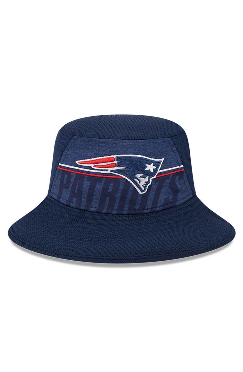 New Era Men's New Era  Navy New England Patriots 2023 NFL Training Camp Stretch Bucket Hat, Alternate, color, 