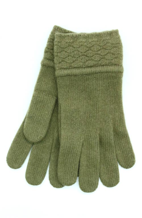 Portolano Cashmere Tech Gloves In Green