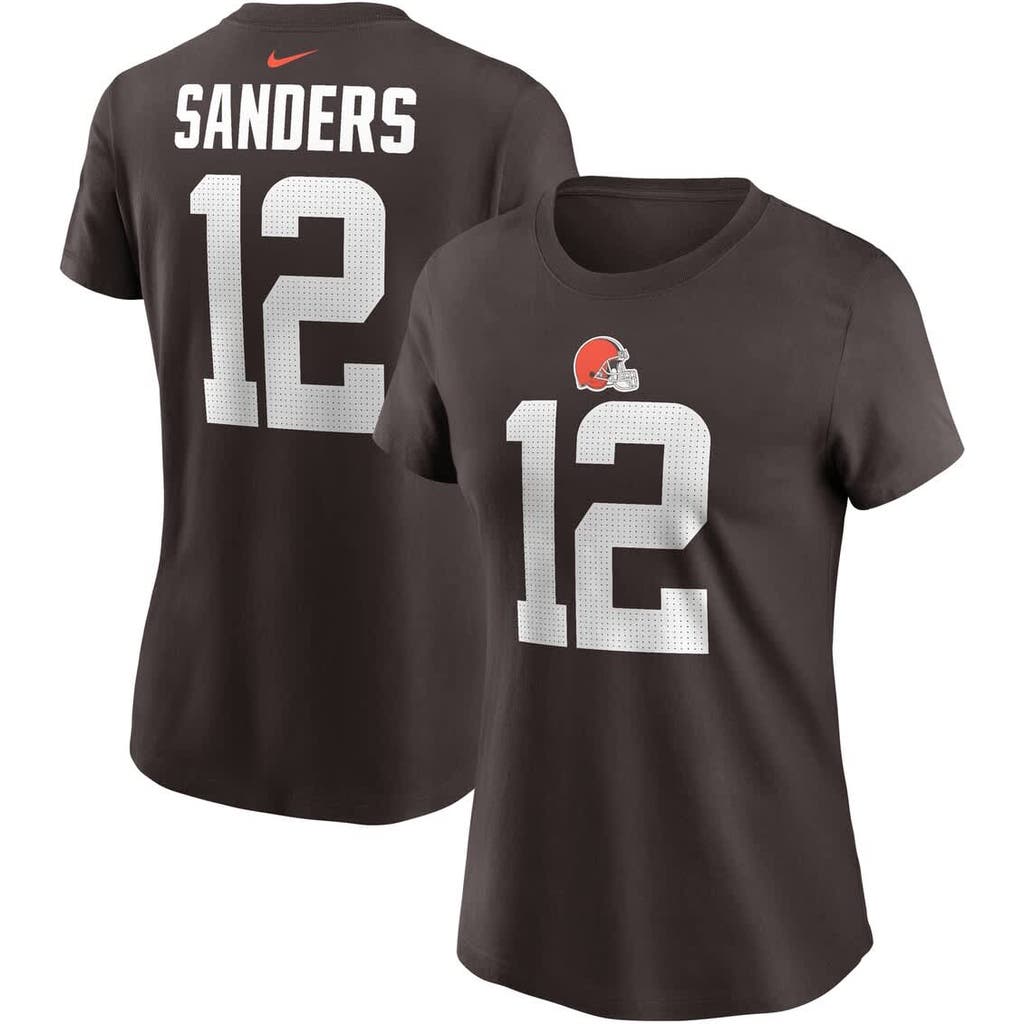 Nike Women's Shedeur Sanders Brown Cleveland Browns 2025 Nfl Draft Name Number T-shirt In Brown
